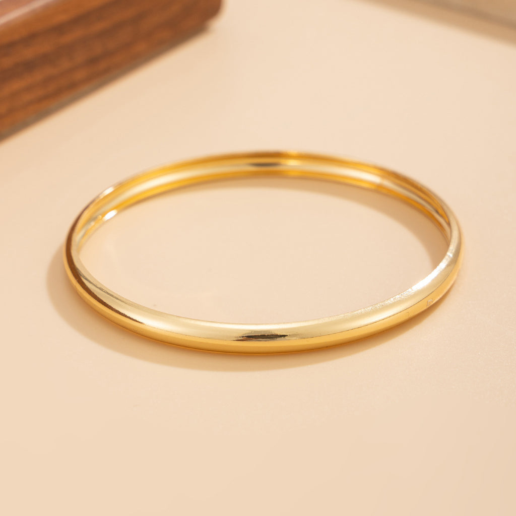 Statement Wide Metal Round Bracelet