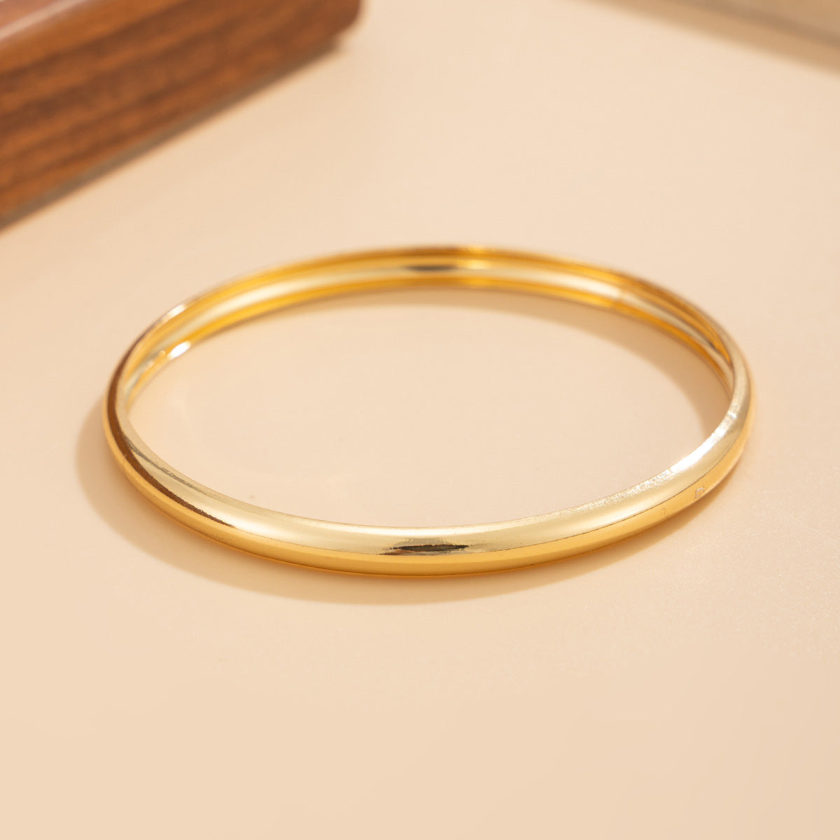 Statement Wide Metal Round Bracelet