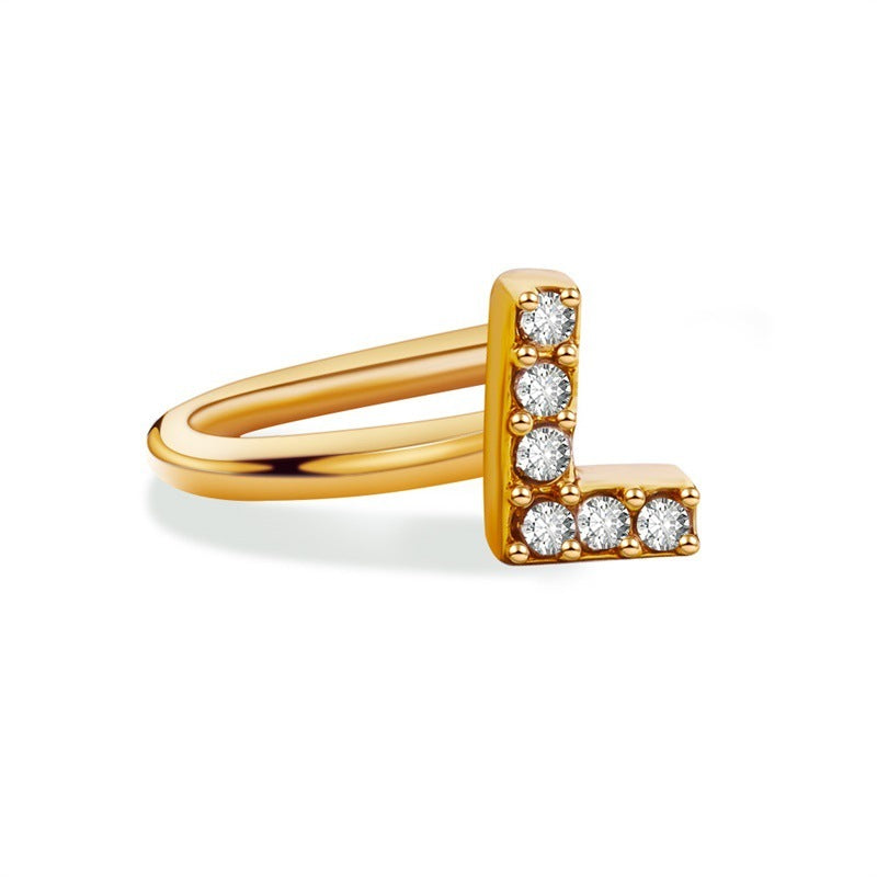 26 English Letters Diamond Ear Cuff – Mini U-shaped Earrings