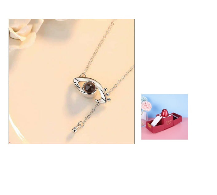 Valentine’s Day Rose Necklace Gift – Metal Jewellery in Gift Box