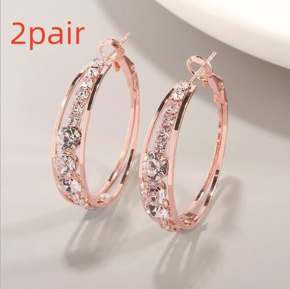 European & American Mosaic Drill Earrings – Women’s Fashion Jewellery