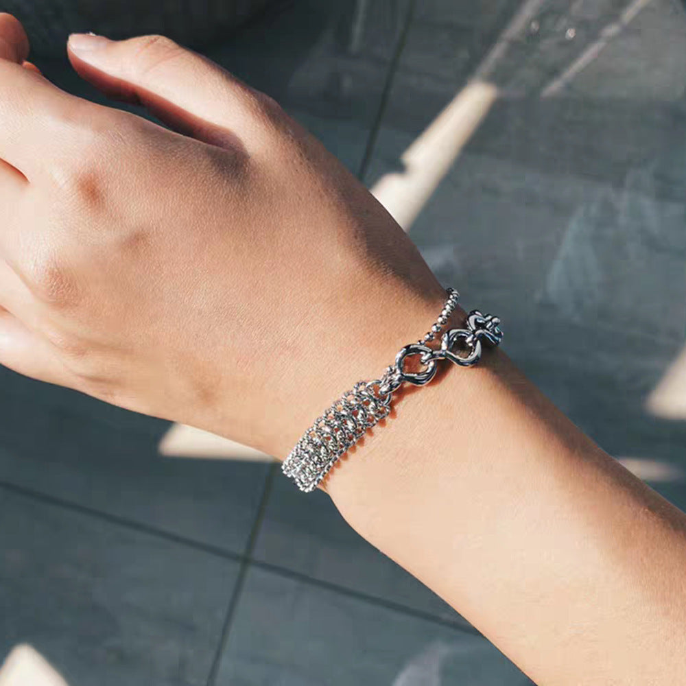 Metal Wind Venom Splicing Bracelet – Unisex Simple Personality Design for Men and Women