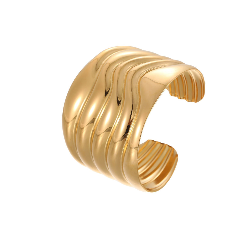 Fashion Wide Cuff Bracelet – Exaggerated Niche Open Design for Women