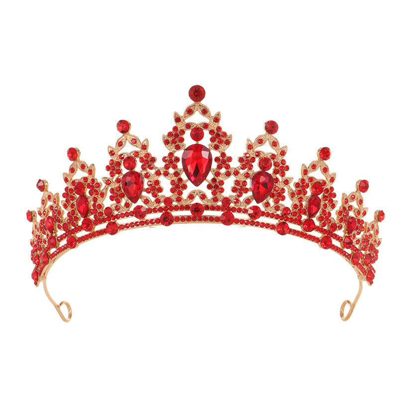 Luxury Baroque Bridal Crown – Rhinestone Headdress Tiara for Wedding