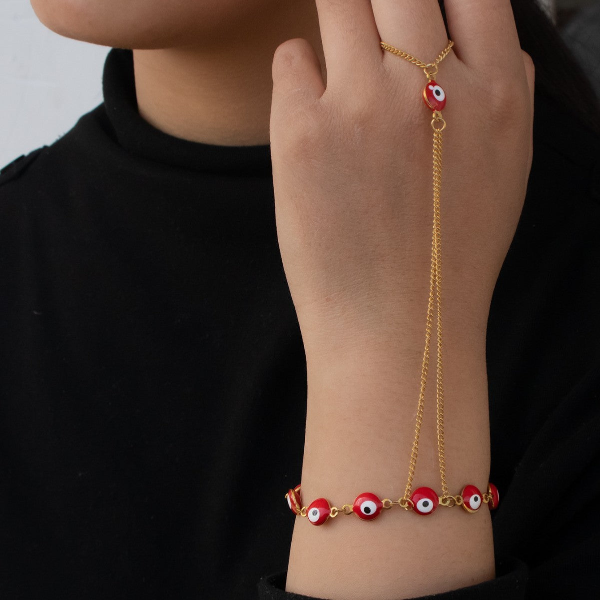 Women’s Titanium Steel Evil Eye Lucky Bracelet