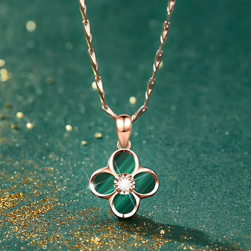 925 Silver Clover Pendant Necklace – Elegant Women’s Jewelry