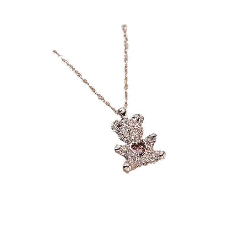 Bear Heart Love Necklace for Women