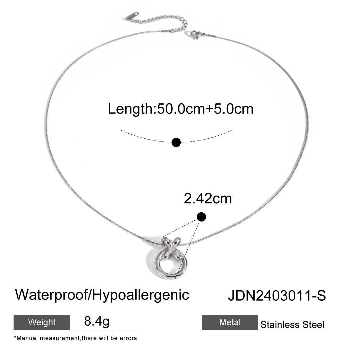 18K Gold Stainless Steel Cross Pendant Necklace – Fashion Pearl Women’s Jewellery