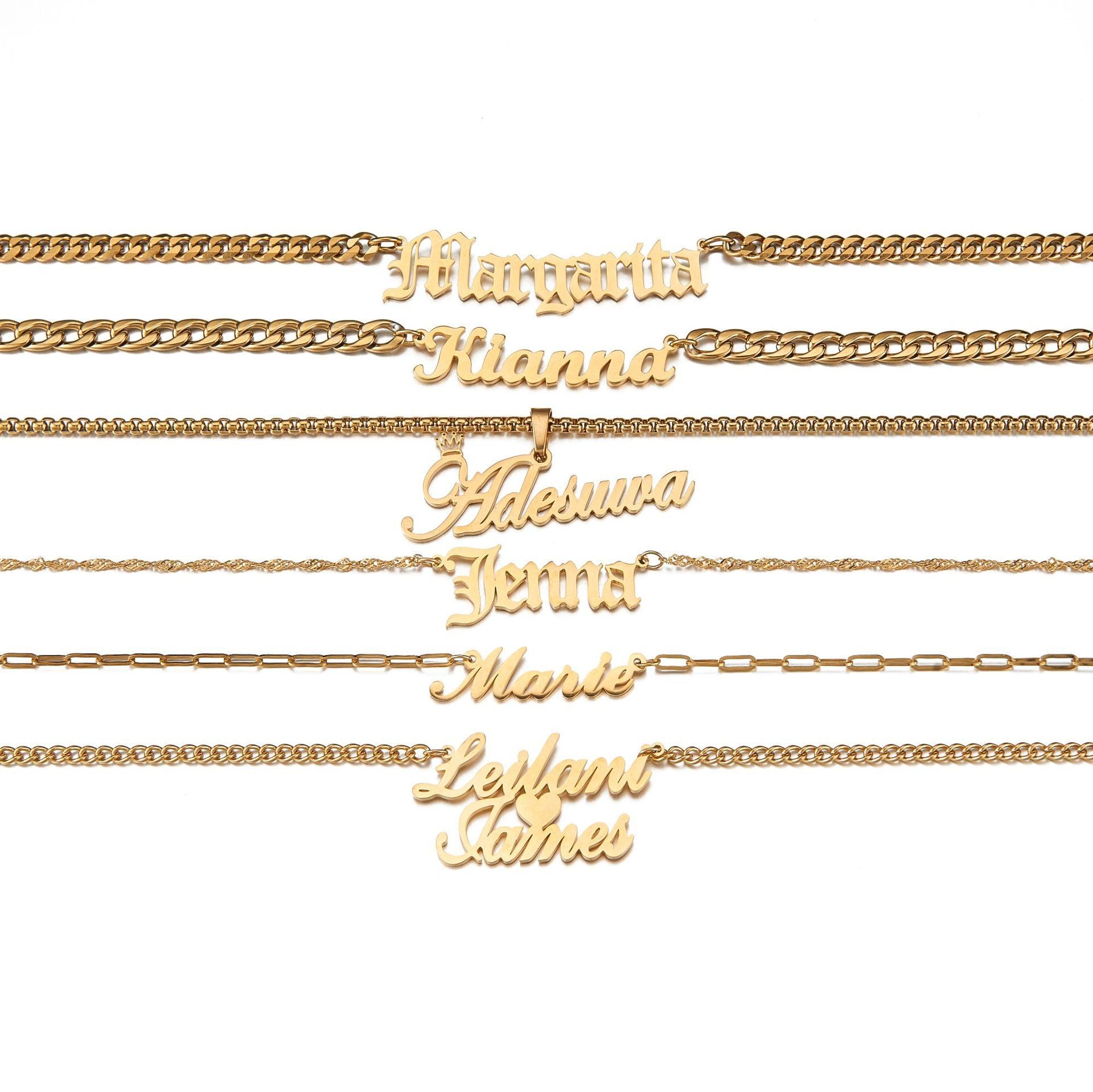 Personalized Letter & Name Necklace with Zircon – Custom Women’s Pendant Jewellery