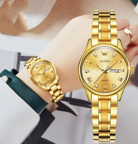 Elegant Women’s Waterproof Watch – Simple Light Luxury Quartz Timepiece