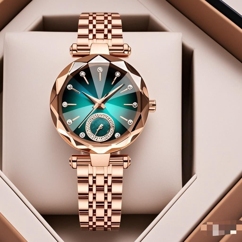 Women’s Casual Quartz Watch – Simple Design with Diamond Accent