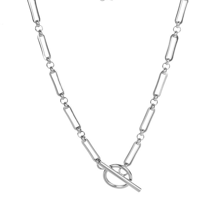 Wear-Resistant Stainless Steel Necklace & Bracelet Set – Non-Fading Metal Jewellery for Women