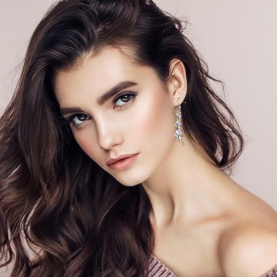 Spiral Ribbon Multi-Drop Teardrop Earrings – Elegant Women’s Jewellery