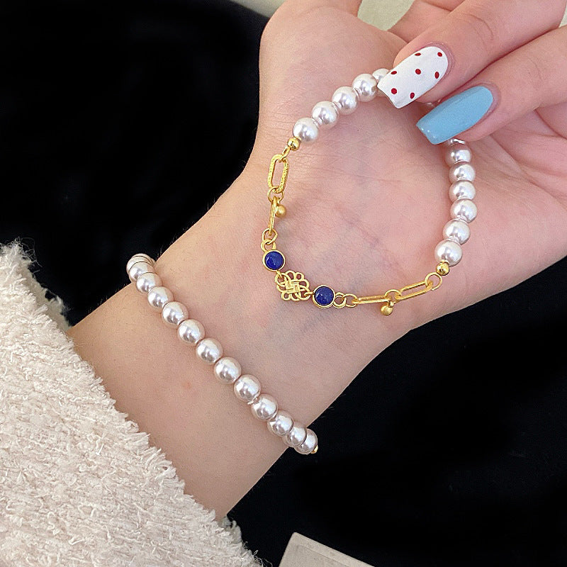 Korean-Style Flower Alloy Bracelet for Women