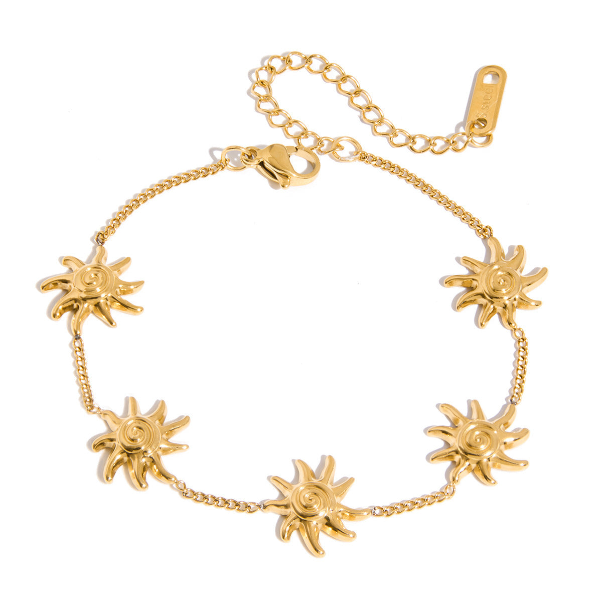 European & American Titanium Steel Bracelet – Light Luxury Sun Design