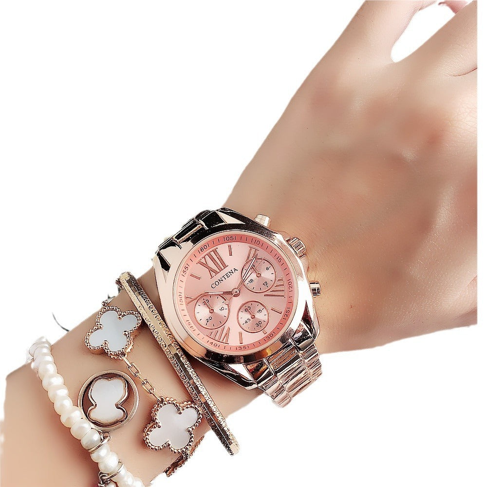 Women’s Diamond Quartz Watch – Fashion Mesh Strap Elegant Timepiece