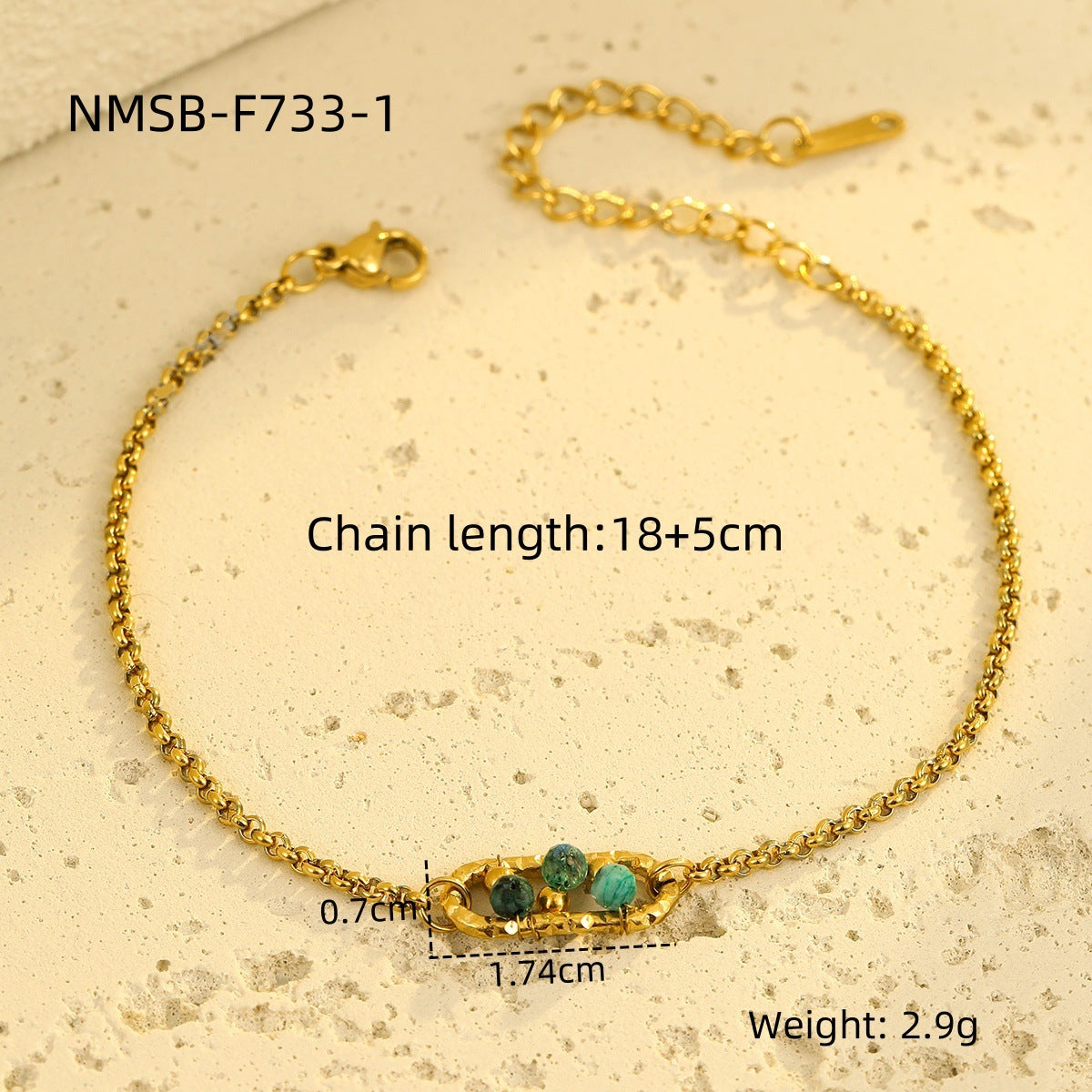 Stainless Steel Bracelet with Natural Stones & Freshwater Pearls – Elegant Design