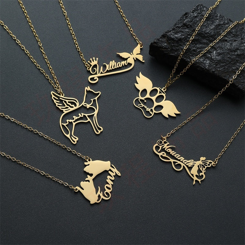 Custom Personalized Name Necklace – 18K Gold-Plated Stainless Steel Jewellery