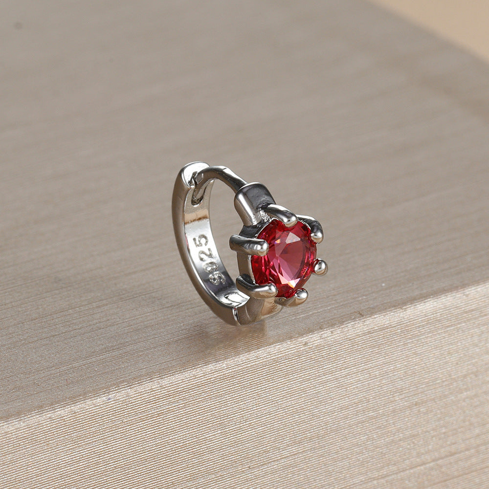 Elegant Ring-Shaped Diamond Earrings – Simple Women’s Jewellery