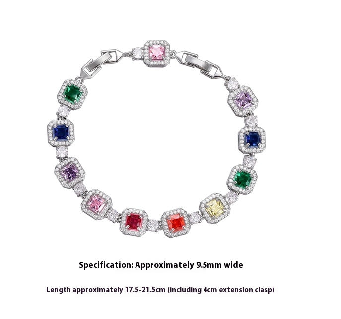 Men and Women’s Zircon Bracelets – Coloured Beaded Fashion Accessory