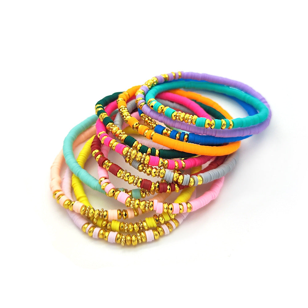 Holiday Beach Style Colorful Beaded Bracelet – Vibrant Summer Fashion for Women
