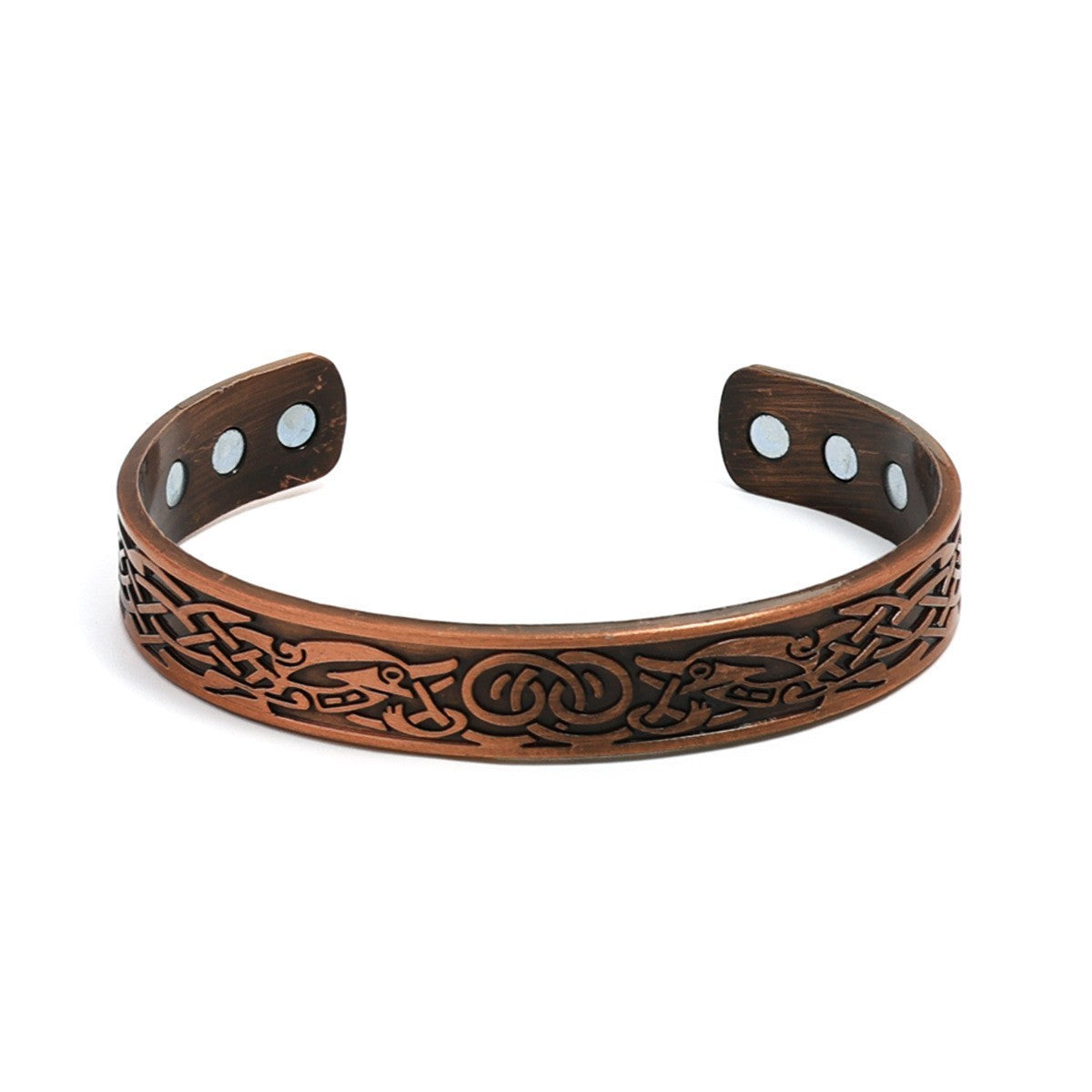 Carved Retro Three-Row Full Magnet Bracelet – Unisex Design