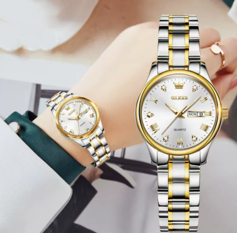 Elegant Women’s Waterproof Watch – Simple Light Luxury Quartz Timepiece