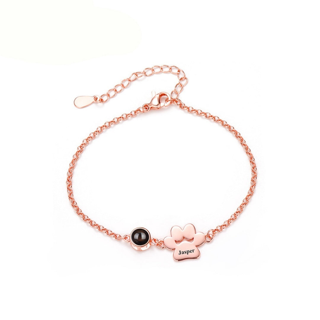 Creative Stainless Steel Pet Paw Print Bracelet – Versatile Design