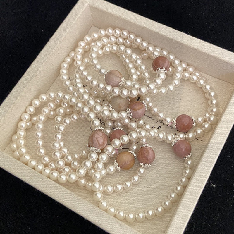 Korean-Style Flower Alloy Bracelet for Women