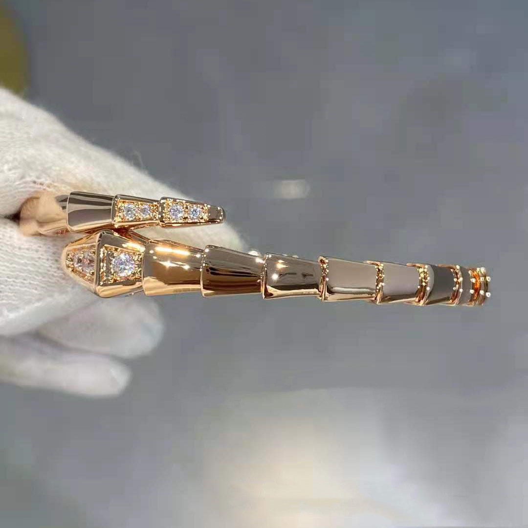 Rose Gold Snake Bone Bracelet – Masculine White Gold Luxury Jewellery