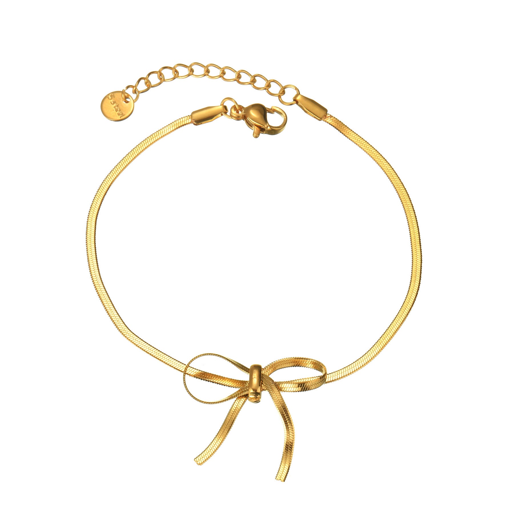 18K Gold Plated Stainless Steel Blade Chain Necklace for Women