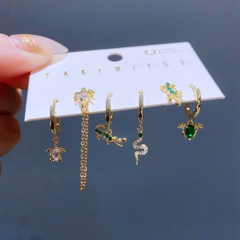 Whimsical Animal Charm Earrings Set