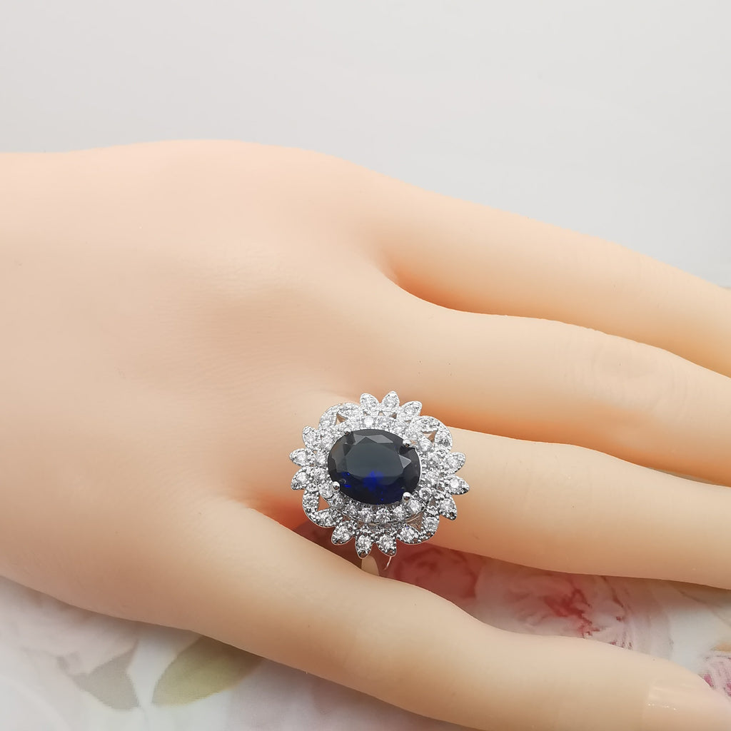 Four-Piece Women’s Garnet Red Jewellery Set – Necklace, Earrings, Bracelet & Ring