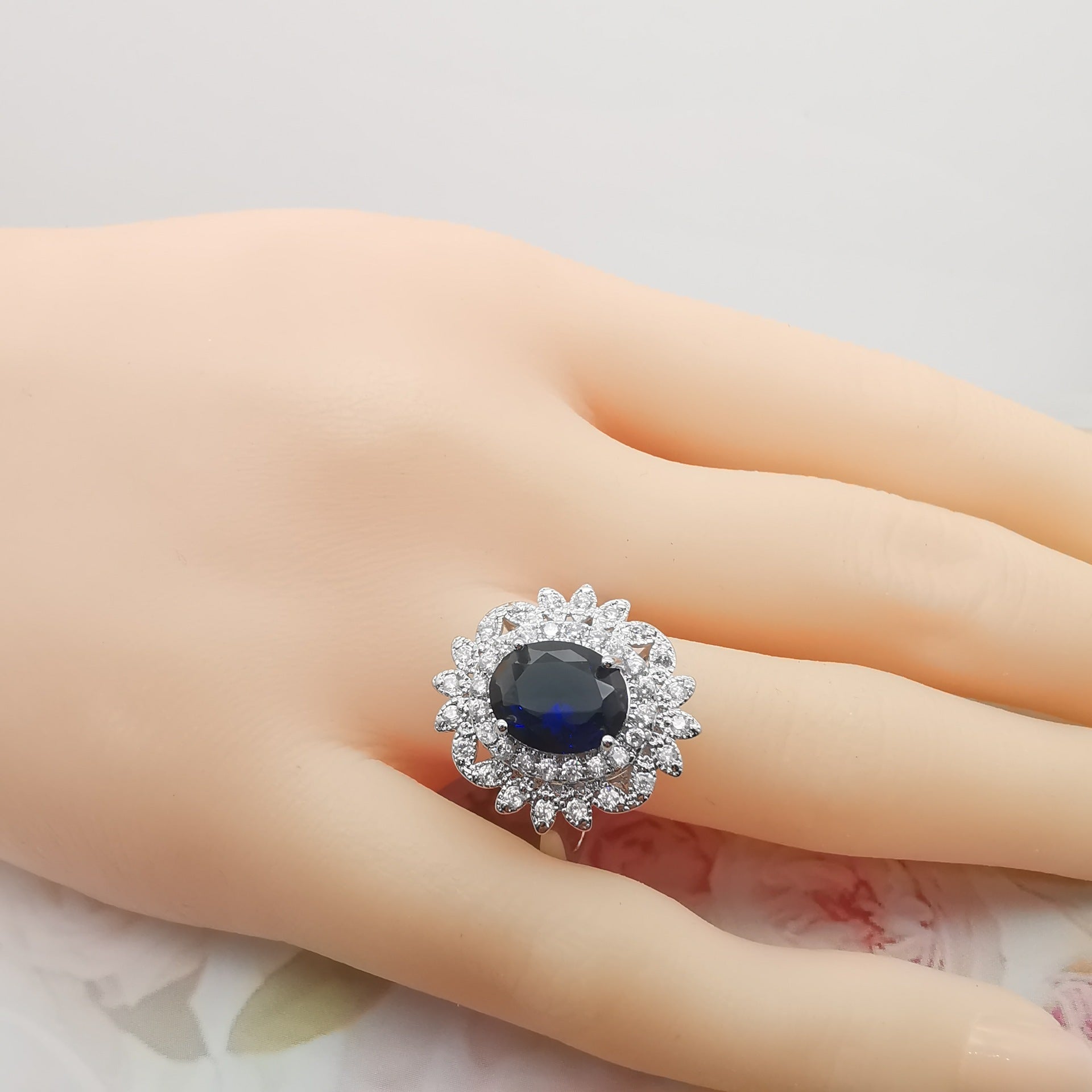 Four-Piece Women’s Garnet Red Jewellery Set – Necklace, Earrings, Bracelet & Ring