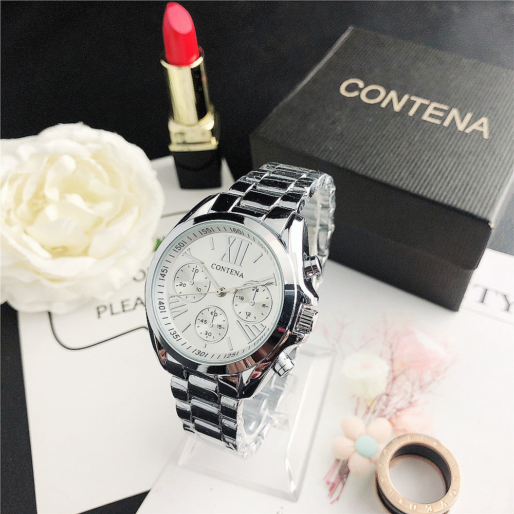 Women’s Diamond Quartz Watch – Fashion Mesh Strap Elegant Timepiece