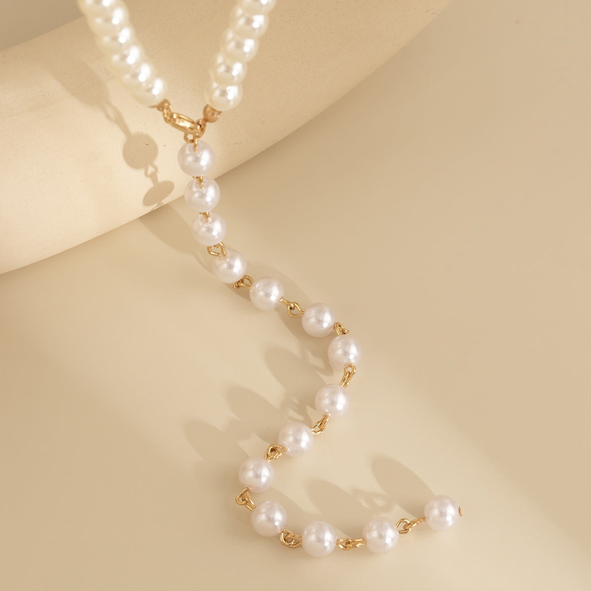 Round Beaded Pearl Chain Necklace – Elegant Japan & Korea Style Women’s Jewellery