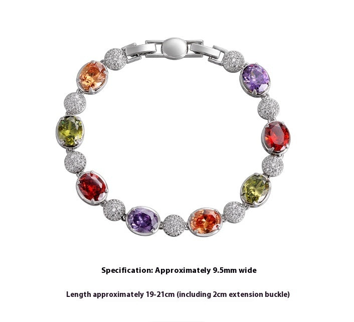 Men and Women’s Zircon Bracelets – Coloured Beaded Fashion Accessory