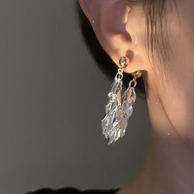 Elegant Mid-Length Leaf Earrings – Women’s Fashion Jewellery