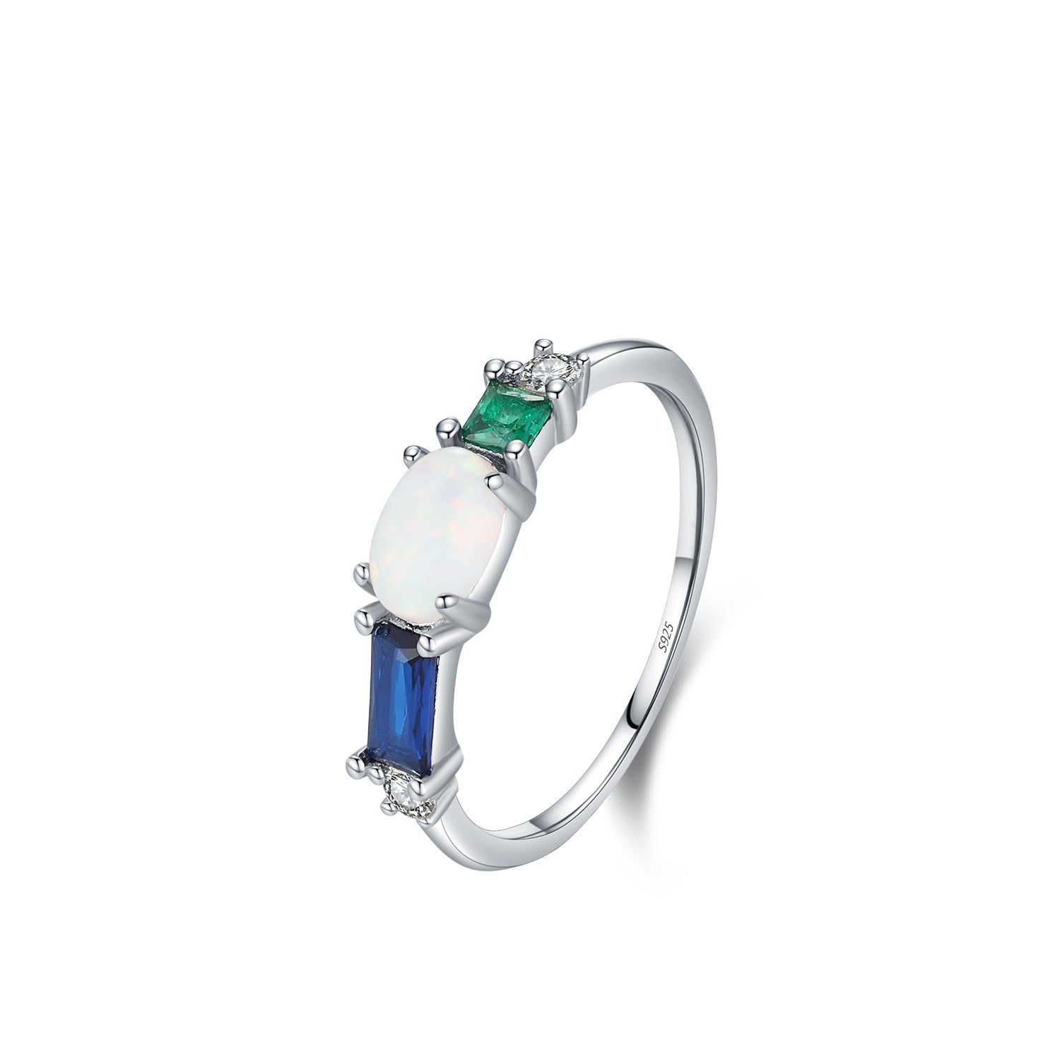 Sterling Silver Women’s Ring with Gemstone Accent – Adjustable & Elegant