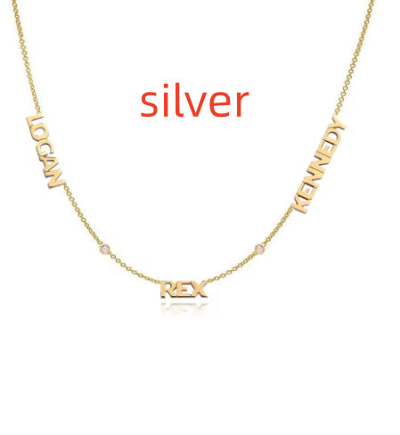 Personalized Arabic Birthstone Name Necklace