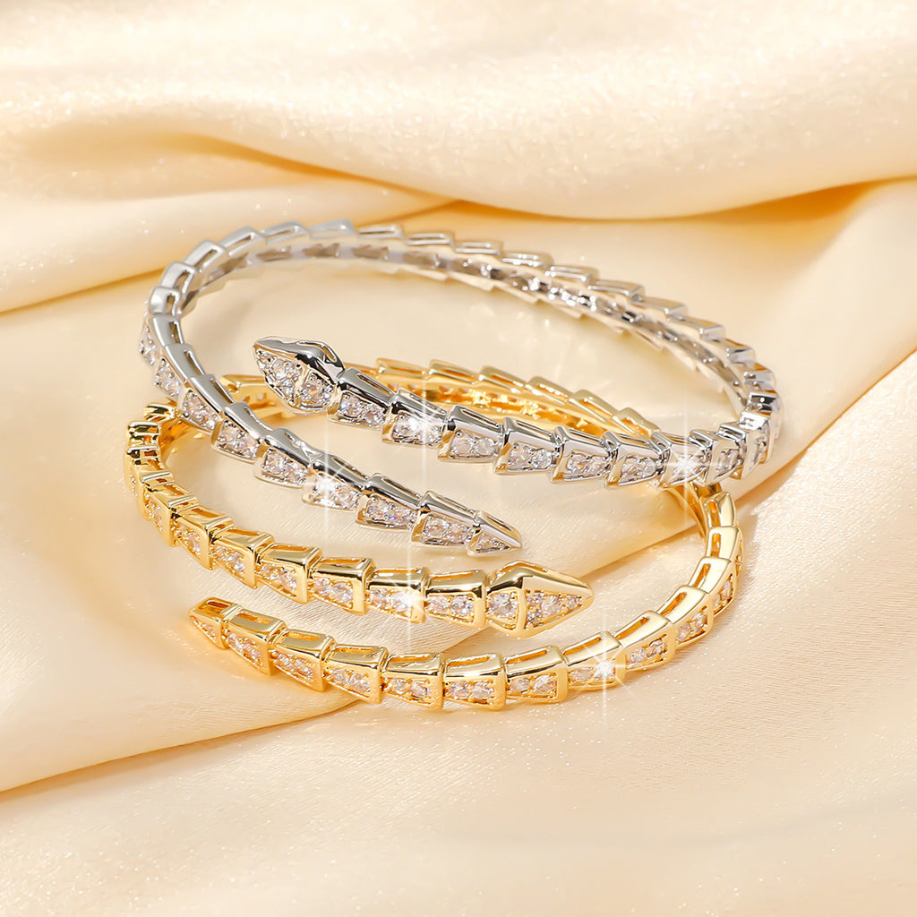 Zircon Micro-Inlaid Bracelet – High-Grade Couple Nail Style Hand Jewellery