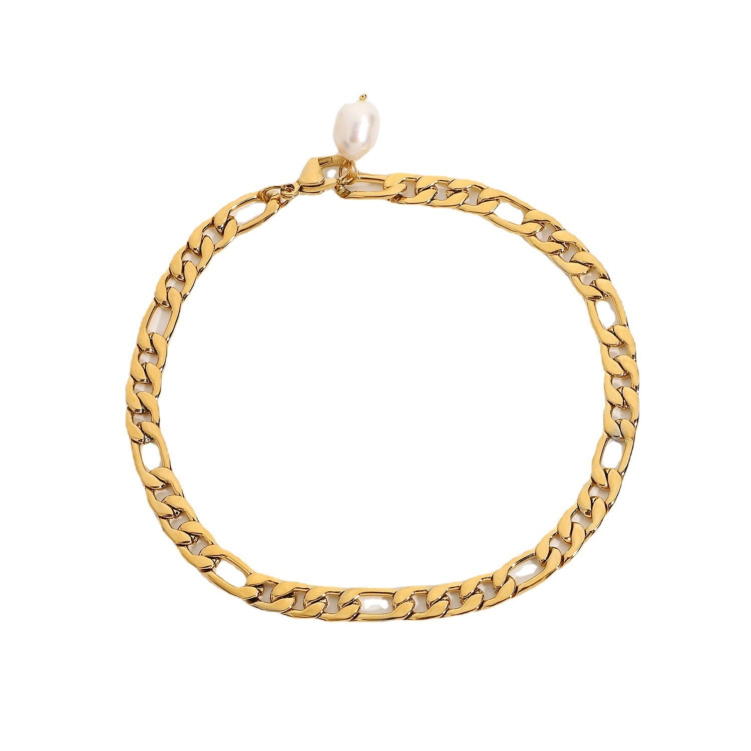 18K Gold Plated Stainless Steel Anklet – Fashion Foot Bracelet for Women