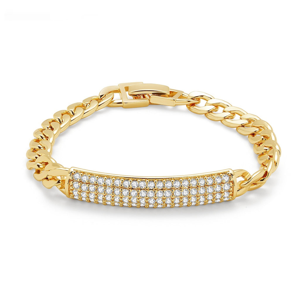 Elegant Zircon Inlaid Bracelet – Luxury Dinner Ornament