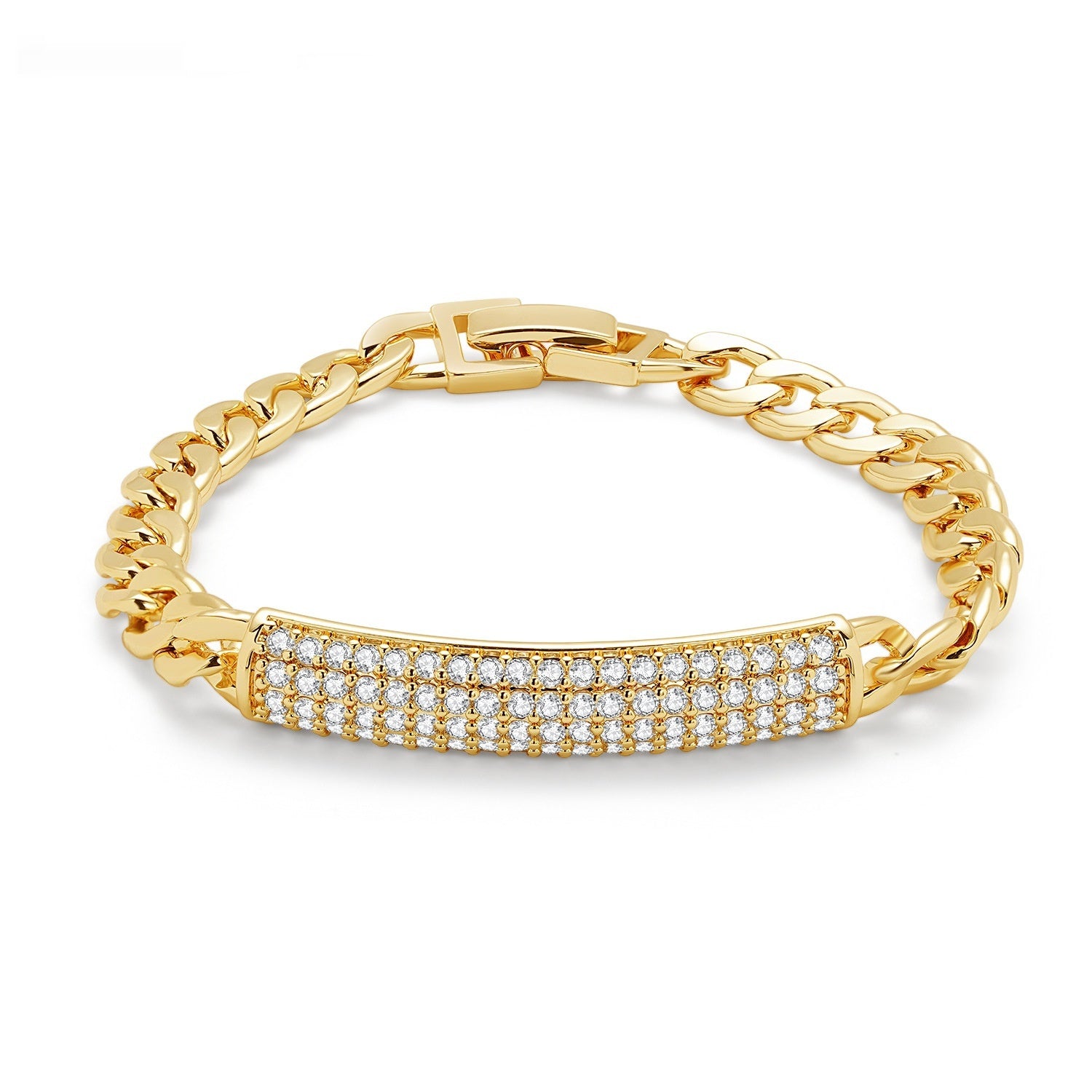 Elegant Zircon Inlaid Bracelet – Luxury Dinner Ornament