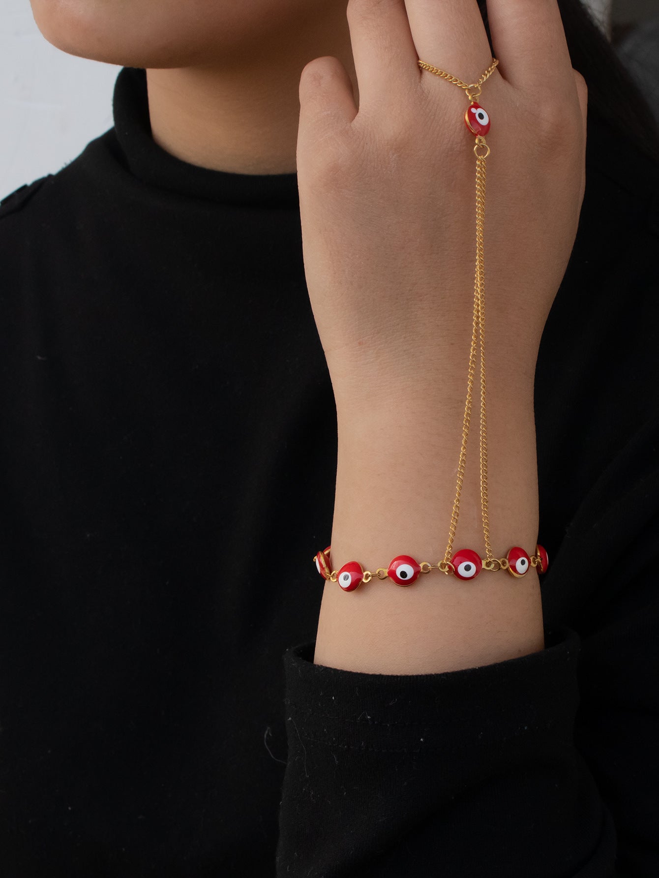 Women’s Titanium Steel Evil Eye Lucky Bracelet