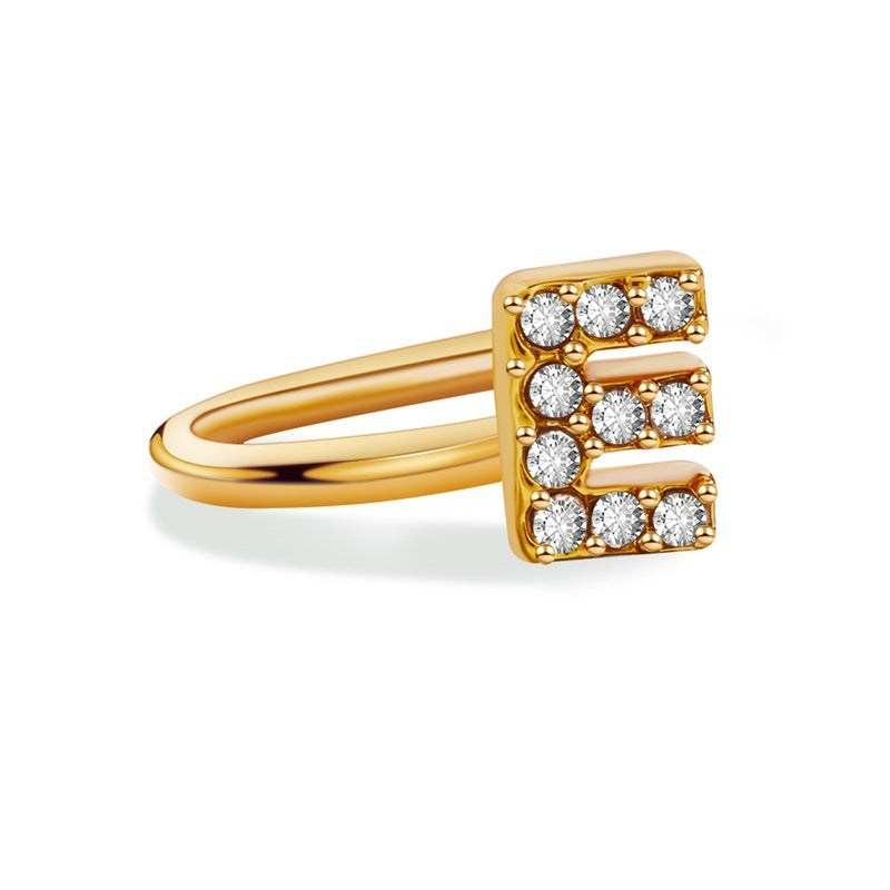 26 English Letters Diamond Ear Cuff – Mini U-shaped Earrings