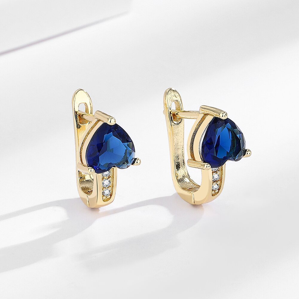 Loving Heart Zircon Ear Clips – Simple Japanese & Korean Style