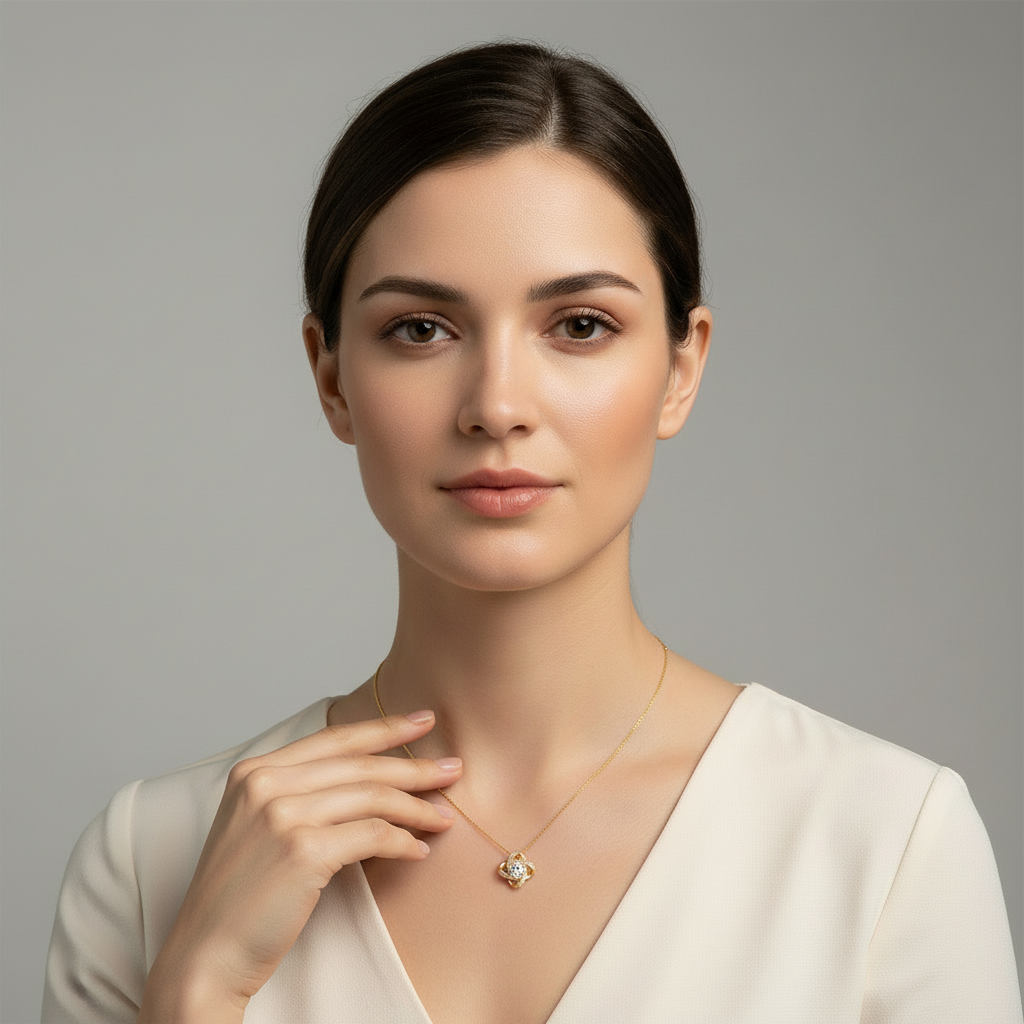 Gold Celtic knot necklace elegant