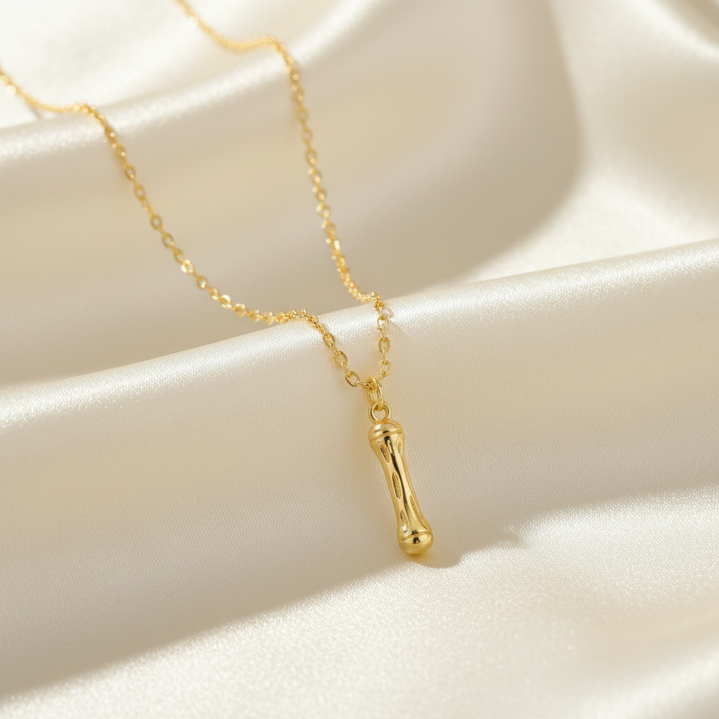 Gold Letter I on Cream Silk