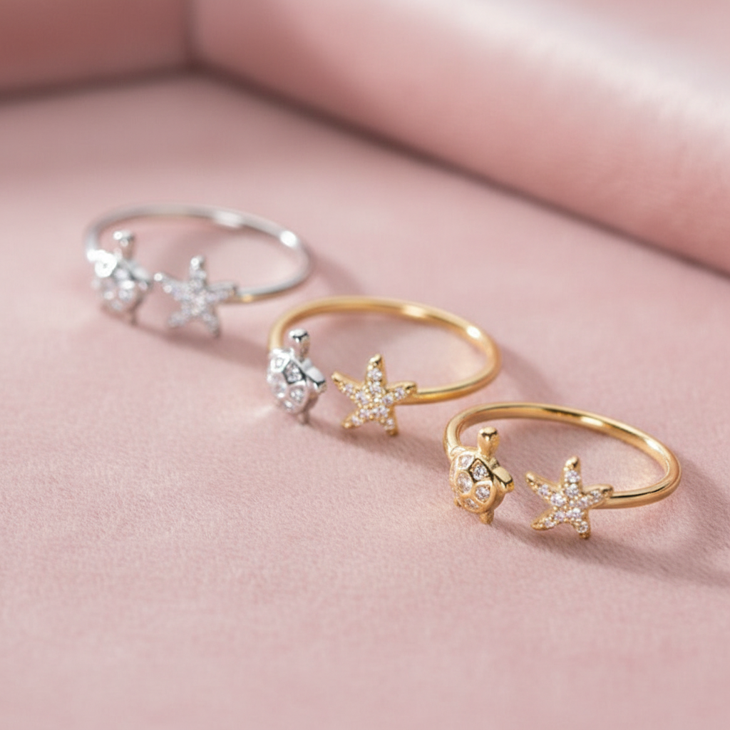 Rings on Blush Velvet